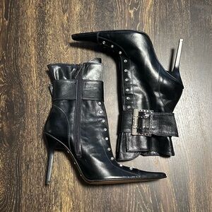 Rare Vintage Black Italian Leather Boots